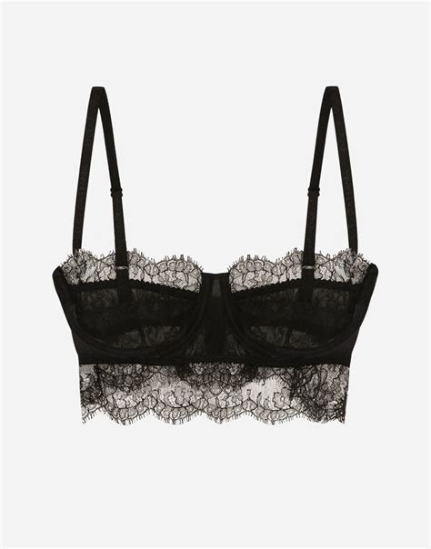 Lace balconette bralette in Black for Women